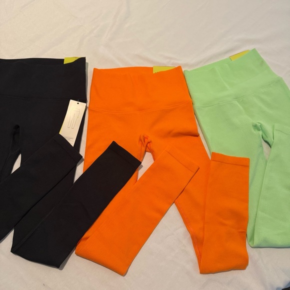 all in motion Pants - All in Motion Black, Orange, and Mint Green Leggings Set